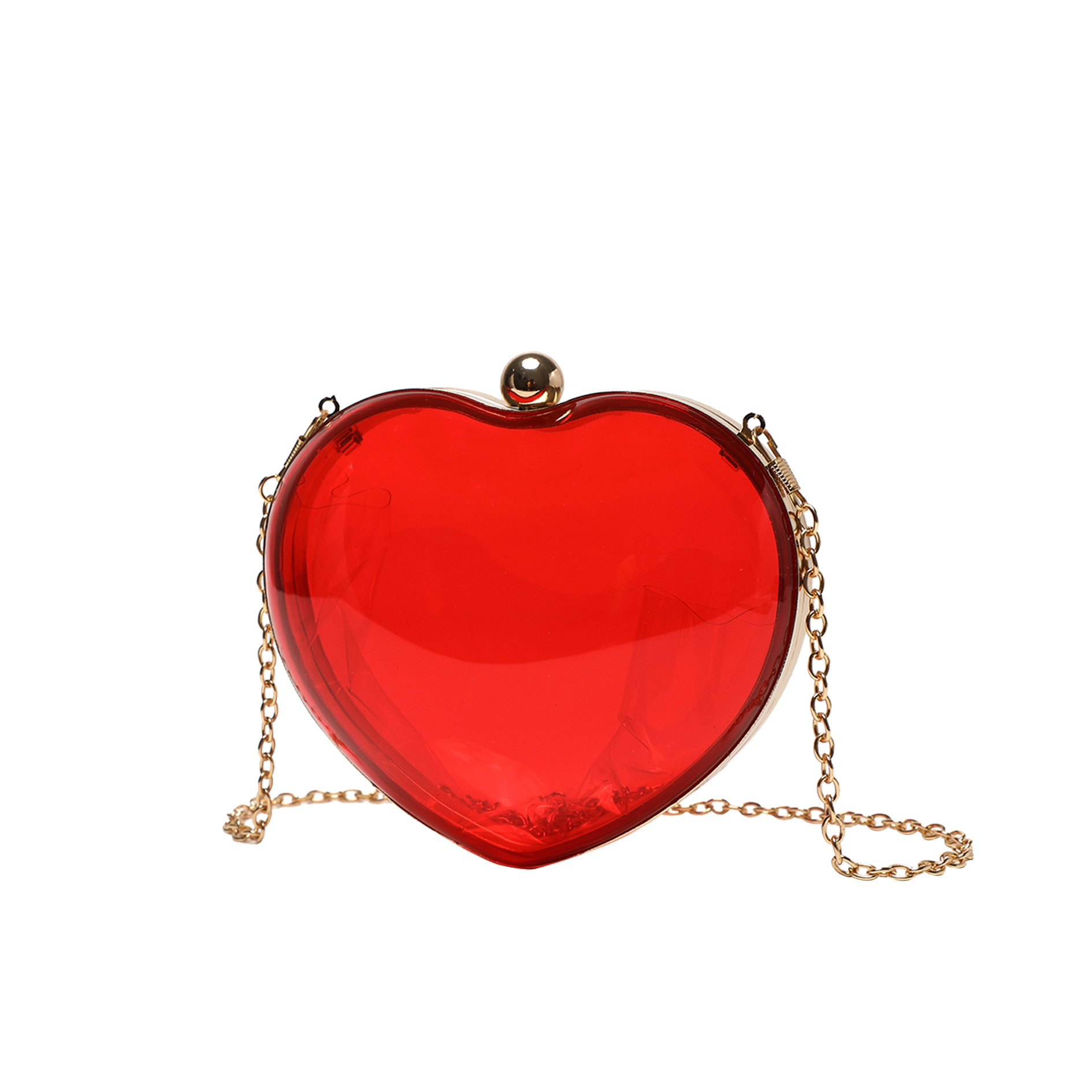 Chain Crossbody Quilted - Torebka Kopertówka Akrylowa Mini Love z