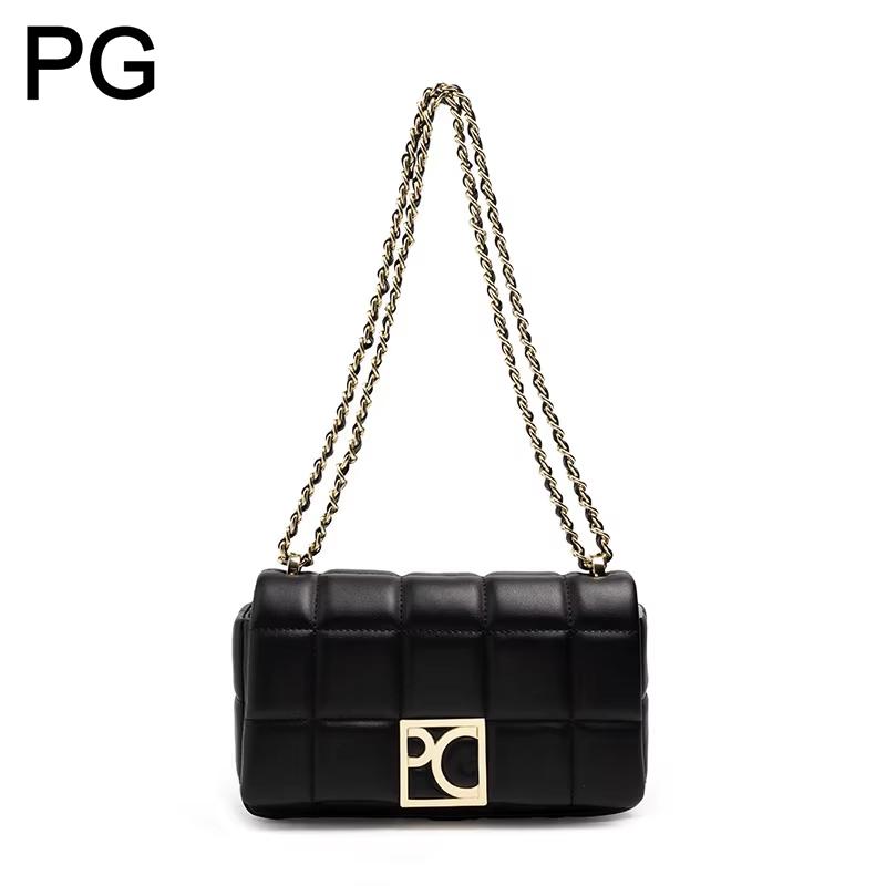 Chain Crossbody Quilted - Torebka listonoszka PG dla kobiet, luksusowa