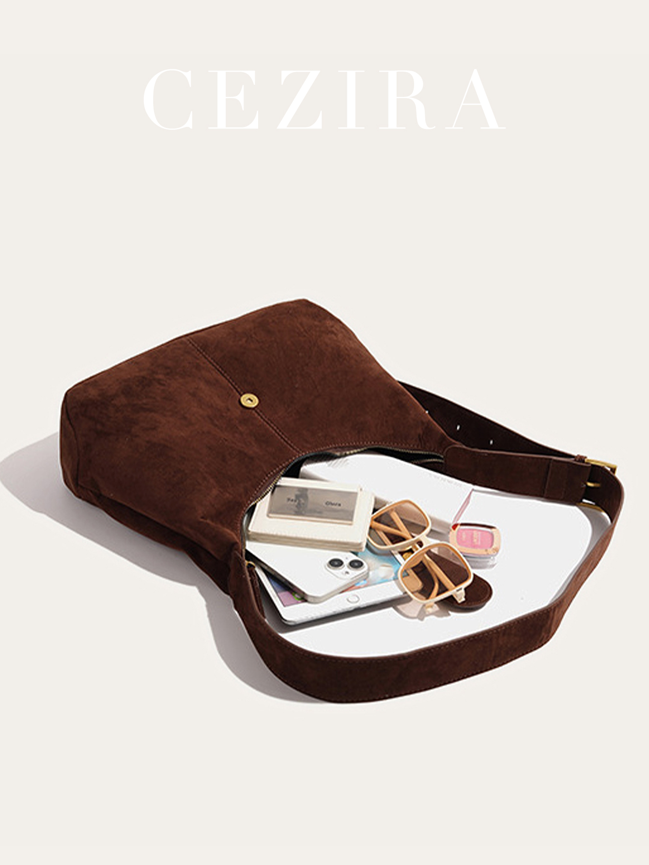 Torebka damska ze sztucznego z – Half Moon Bag Suede recenzja i cena