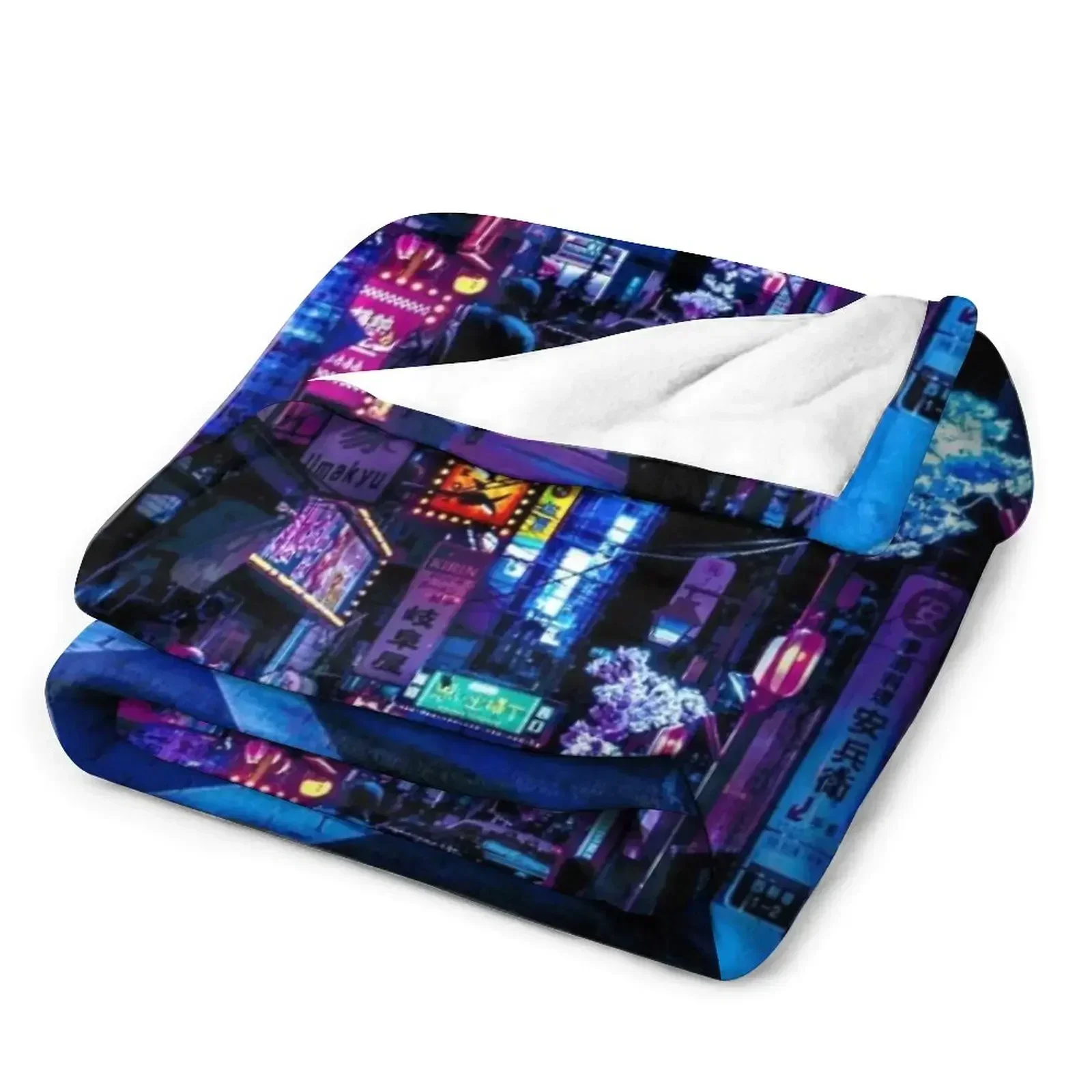 Niebieski koc z motywem ulic T – Luxury Bags Tokyo recenzja i cena