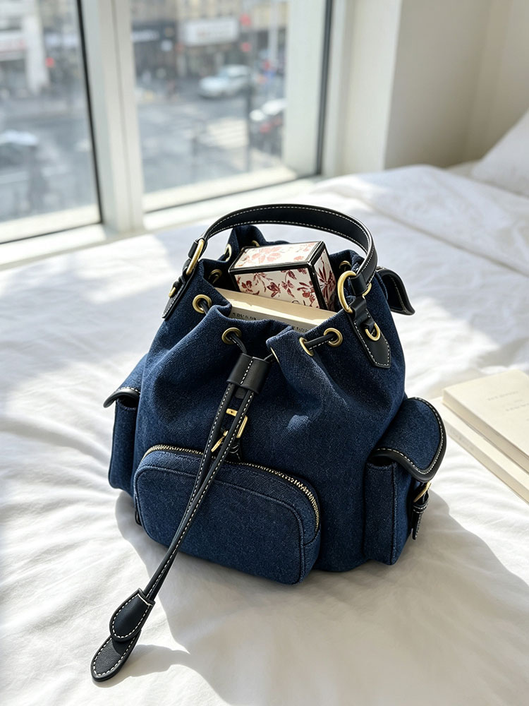 Damski plecak w kolorze denim  – Luxury Bags Denim recenzja i cena